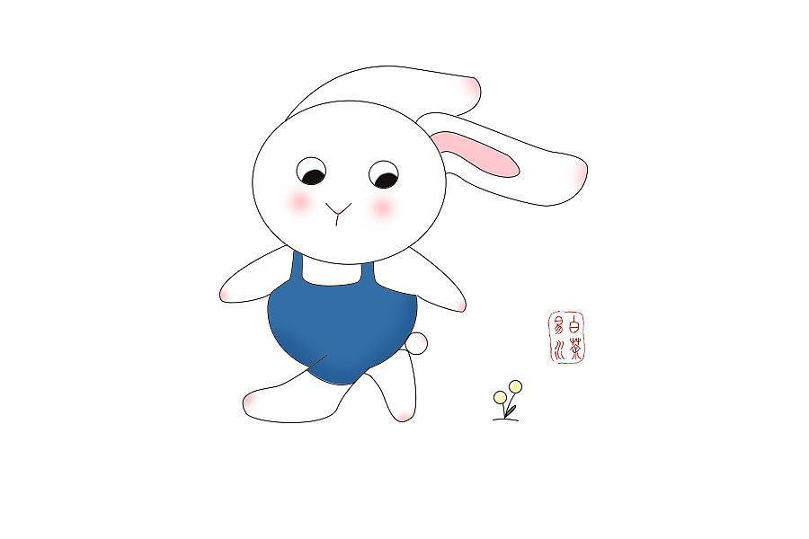 简笔画:结缘兔（图ZMTU0ODcxMzcy） - 儿童插画 - 站酷设计师亥时初原创素材 - 站酷ZCOOL