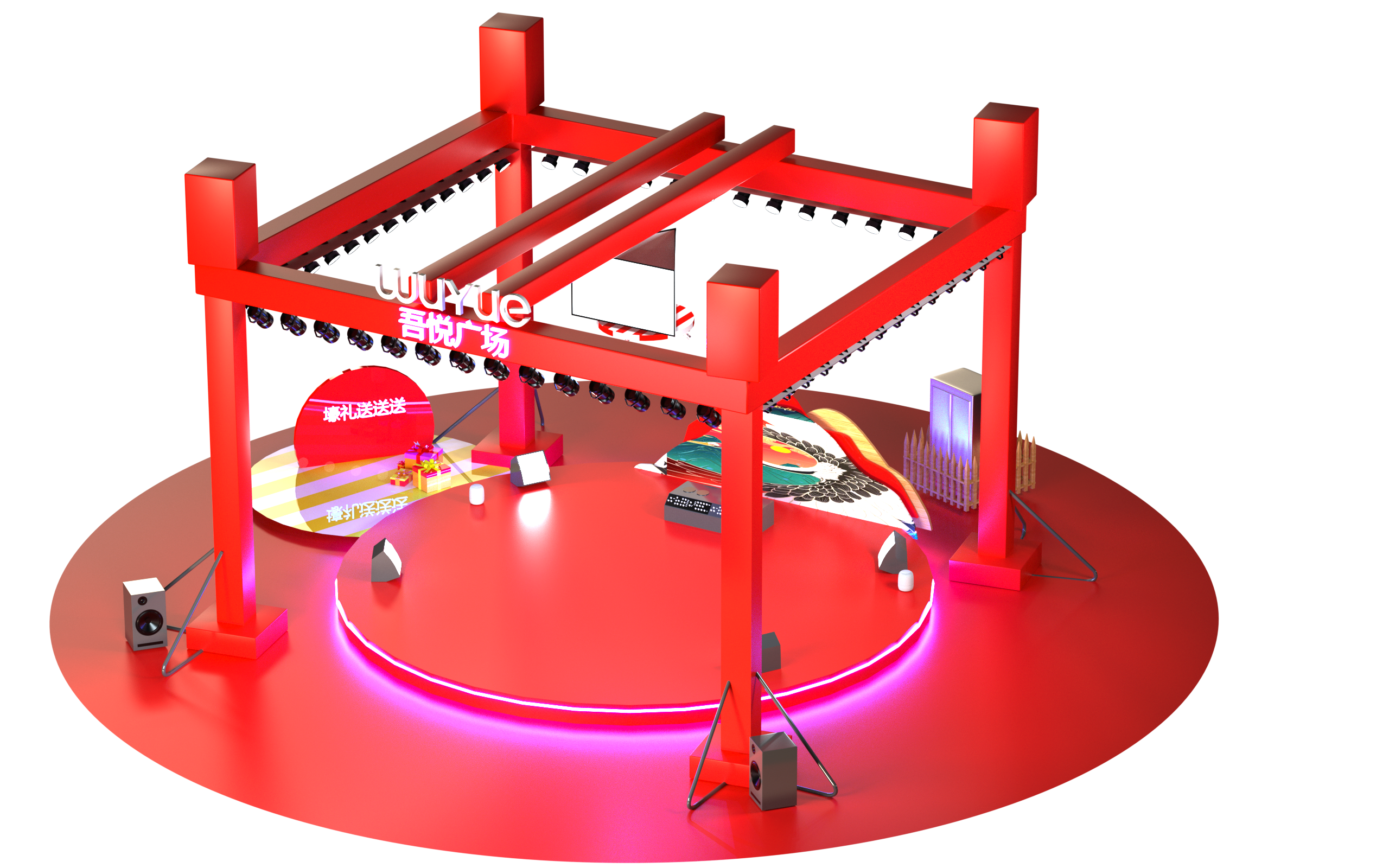 吾悦广场美陈|空间|舞台美术|深蓝iv - 原创作品 - 站酷 (zcool)