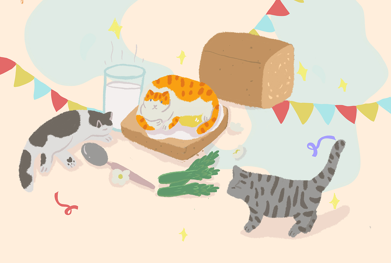 可爱的小猫咪壁纸（图ZMjYzNDU2MTEy） - 艺术插画 - 站酷设计师猫柚子原创素材 - 站酷ZCOOL