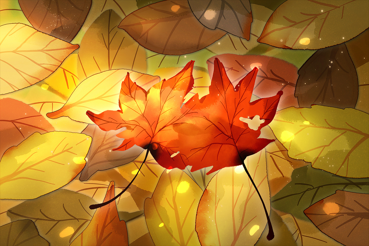 去年的秋天（图ZMjg1NTM4NzI4） - 商业插画 - 站酷设计师一留留原创素材 - 站酷ZCOOL