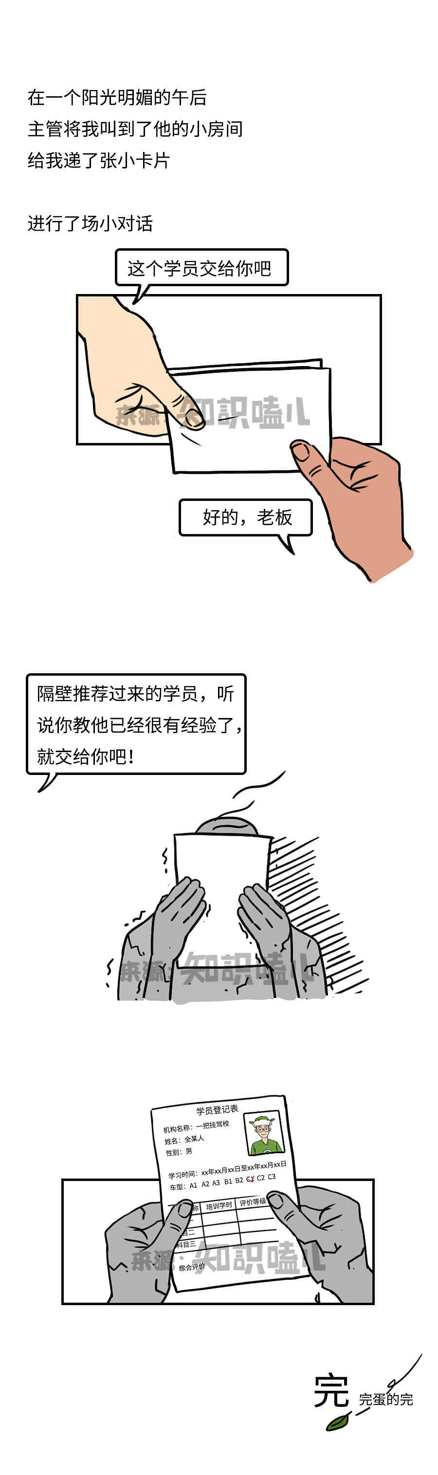 驾校潜规则：你给教练送过中华么？（图ZMTcyOTI5MzA4） - 中/长篇漫画 - 站酷设计师知识嗑儿原创素材 - 站酷ZCOOL