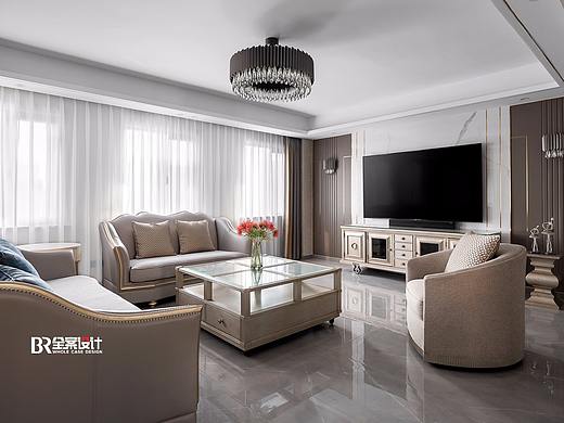 300㎡美式輕奢復(fù)式設(shè)計，恰到好處的精致新家（個人主頁-ZMTI0Mzg4OA==） - 空間 - 站酷設(shè)計師重慶兄弟裝飾裝修原創(chuàng)素材 - 站酷ZCOOL