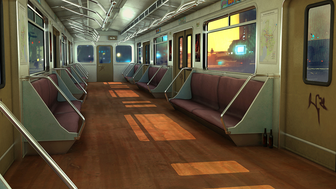 《地铁》三维场景练习（图ZMjY4NzYxNDE2） - 场景 - 站酷设计师Soul_Solo原创素材 - 站酷ZCOOL