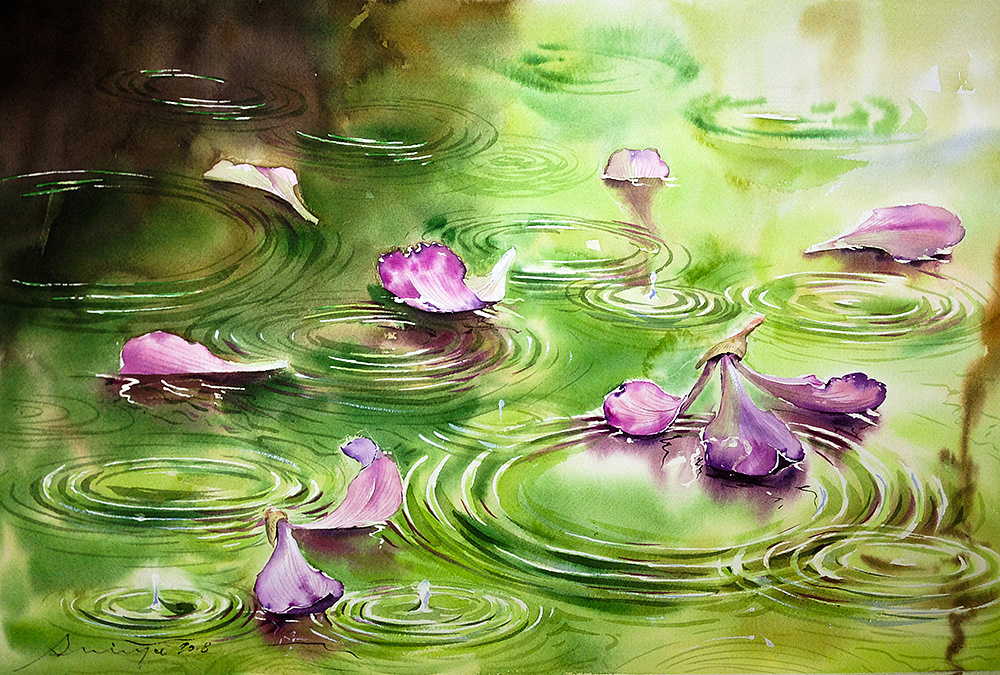 水彩 雨|纯艺术|绘画|时雨美术rainart - 原创作品 - 站酷 (zcool)