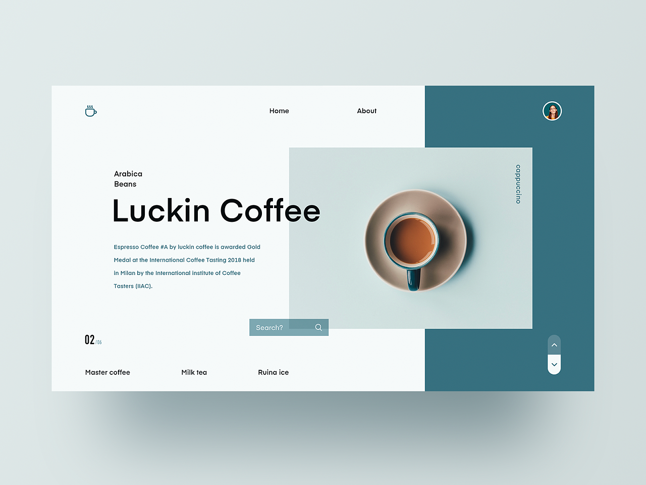 This is a concept I do for luckincoffee website design, I hope you will like, later I will produce luckincoffee mobile terminal interface.
