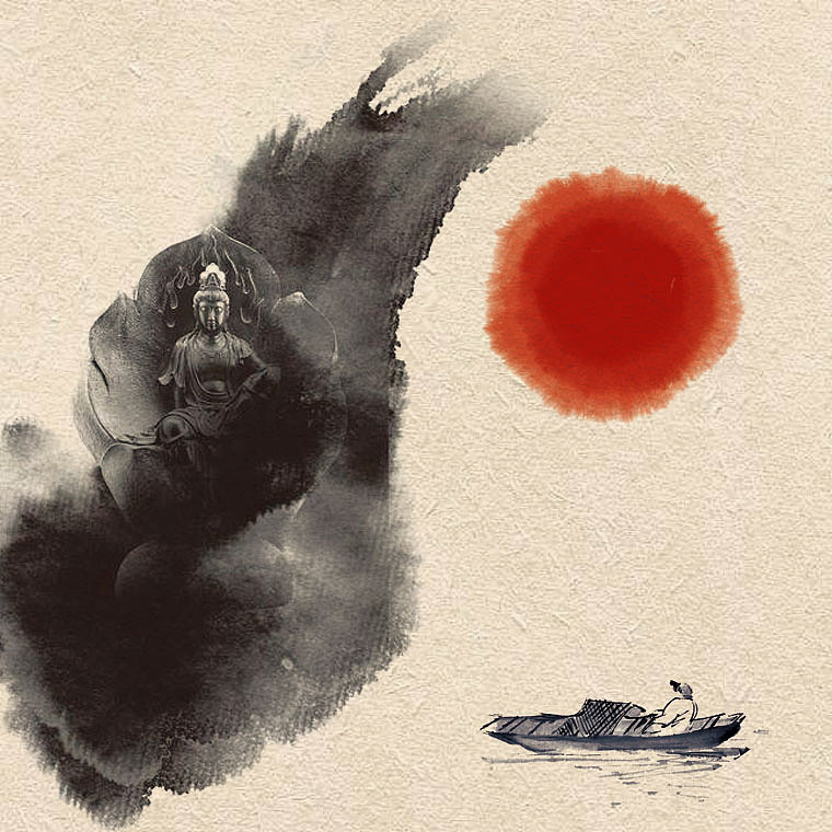 一日一山一舟，极简的水墨山水画（图ZMTk1MDQxNjcy） - 绘画 - 站酷设计师创e派原创素材 - 站酷ZCOOL