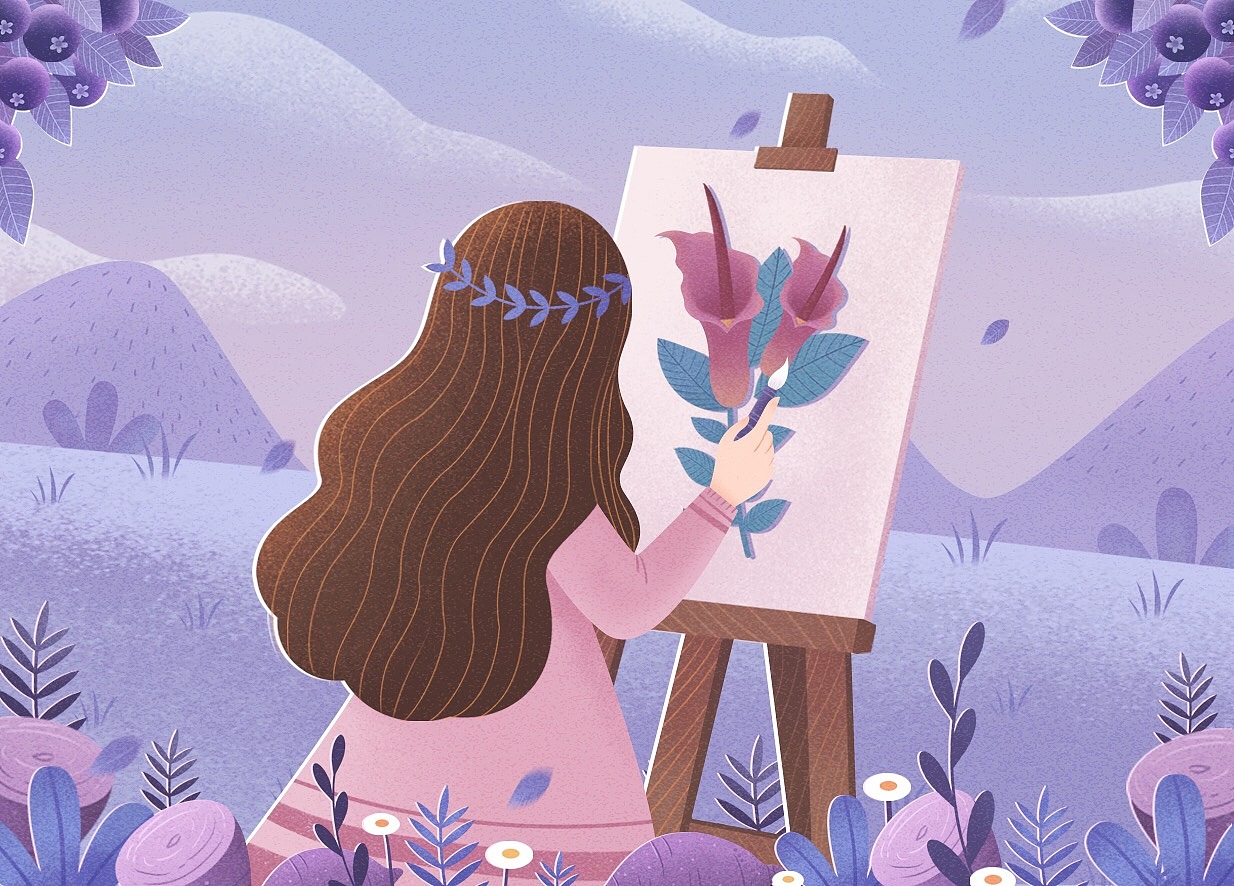 代餐粉包装插画设计