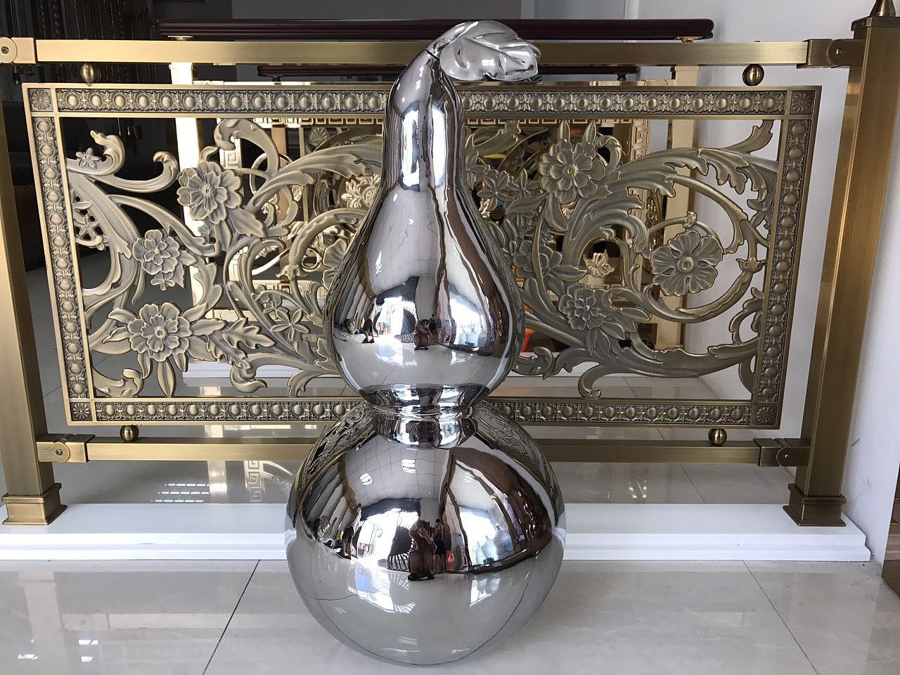 不锈钢葫芦雕塑 可大可小摆件和景观雕塑皆可|手工艺|工艺品设计|高档