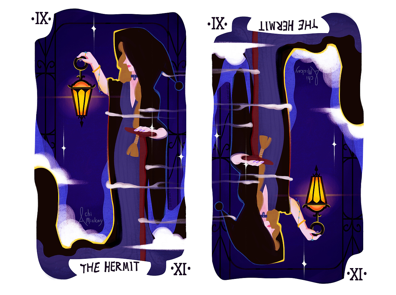 塔罗牌女祭司愚者隐者