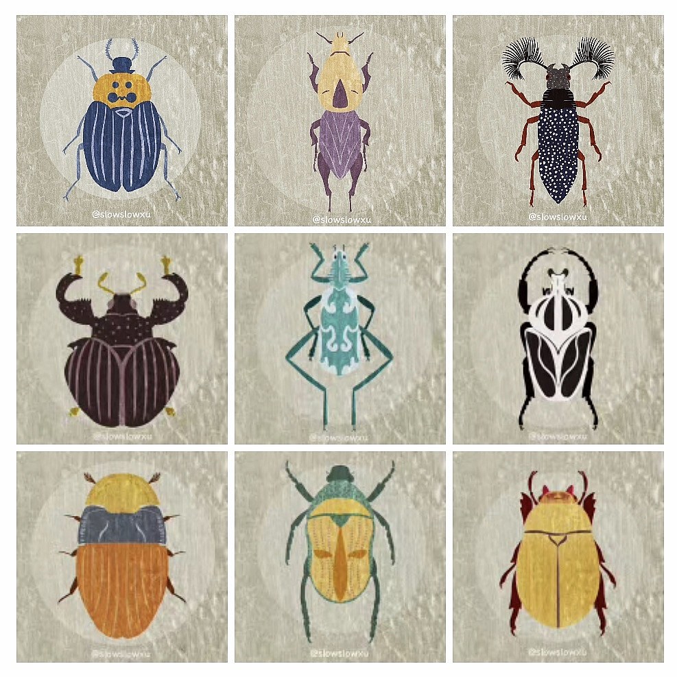 甲壳虫系列（图ZMTgxNTcxMjIw） - 创作习作 - 站酷设计师徐娘慢慢原创素材 - 站酷ZCOOL