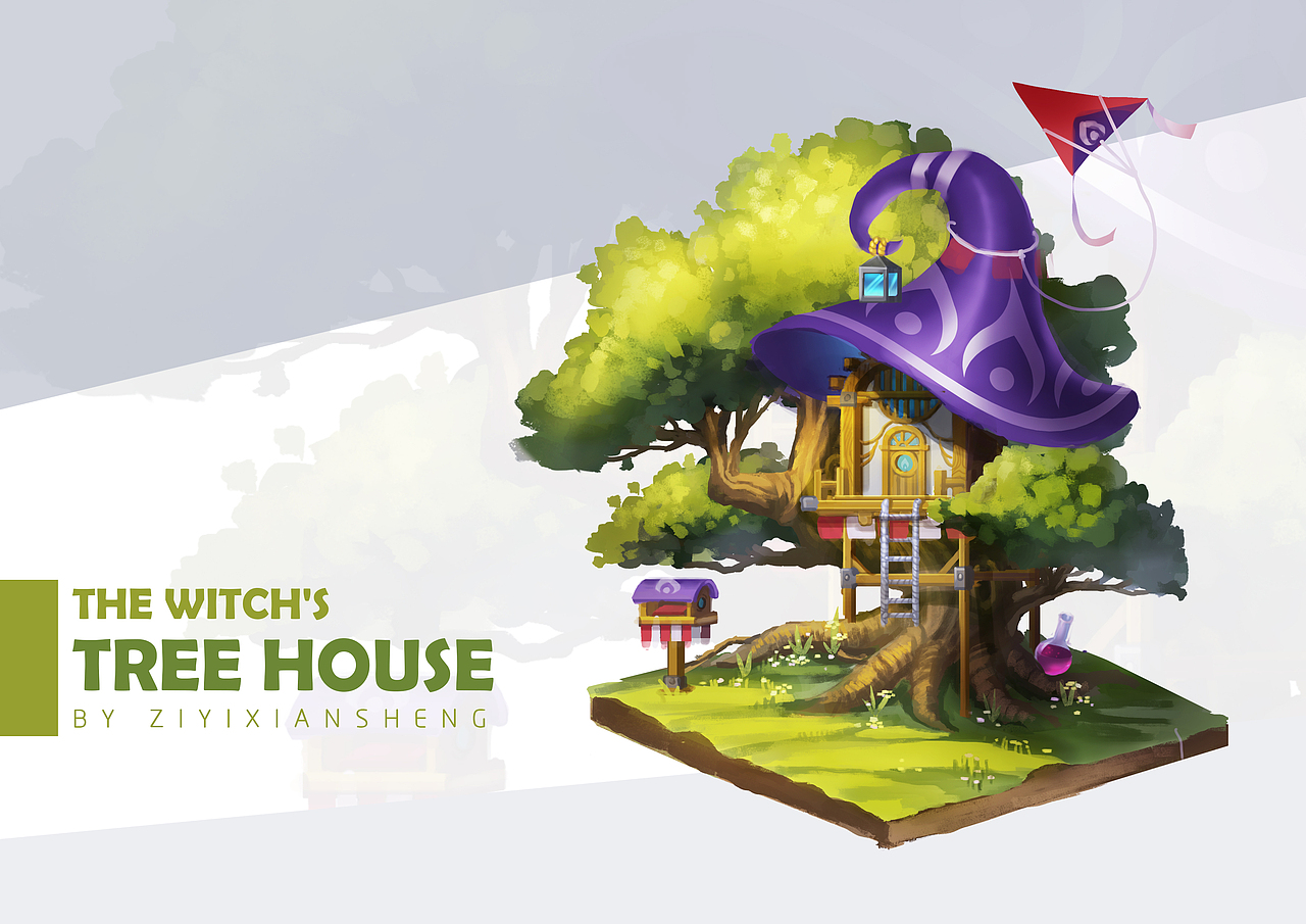 The Witch's Secret Garden and Magical plants（图ZMTgwMDI4NTQ0） - 创作习作 - 站酷设计师子易先生的马甲原创素材 - 站酷ZCOOL