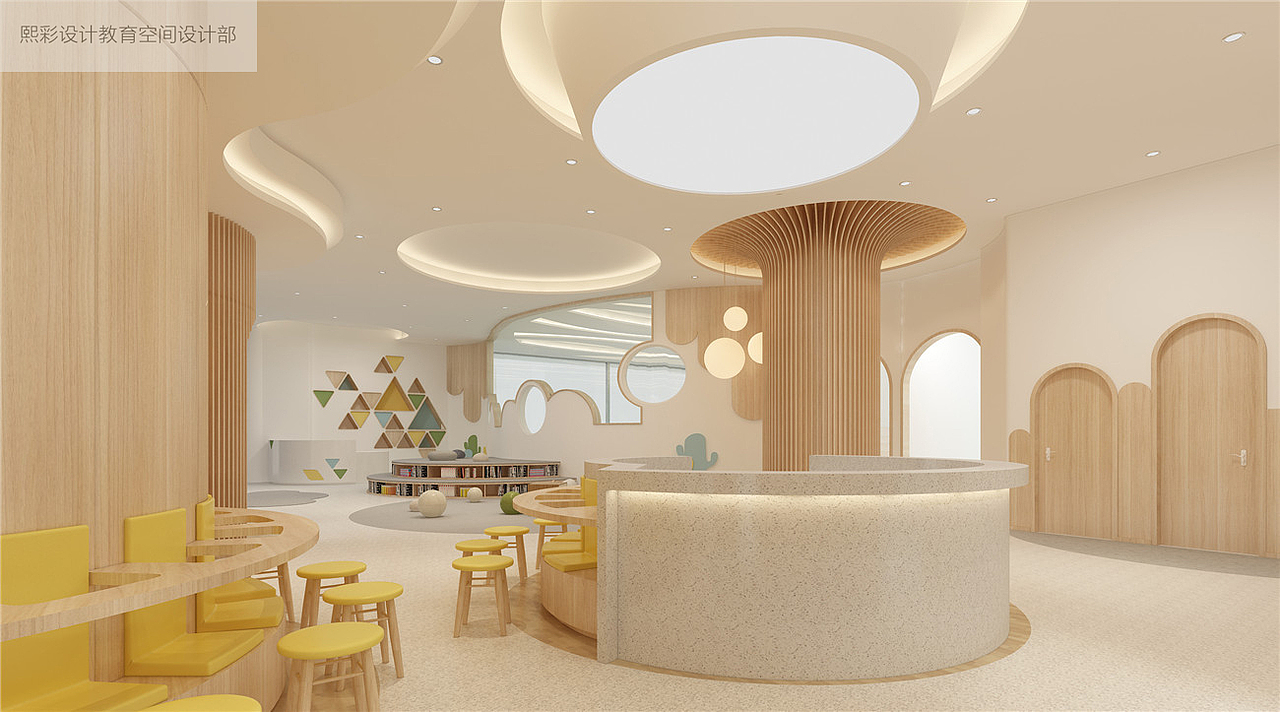 儿童培训装修设计|少儿培训中心装饰