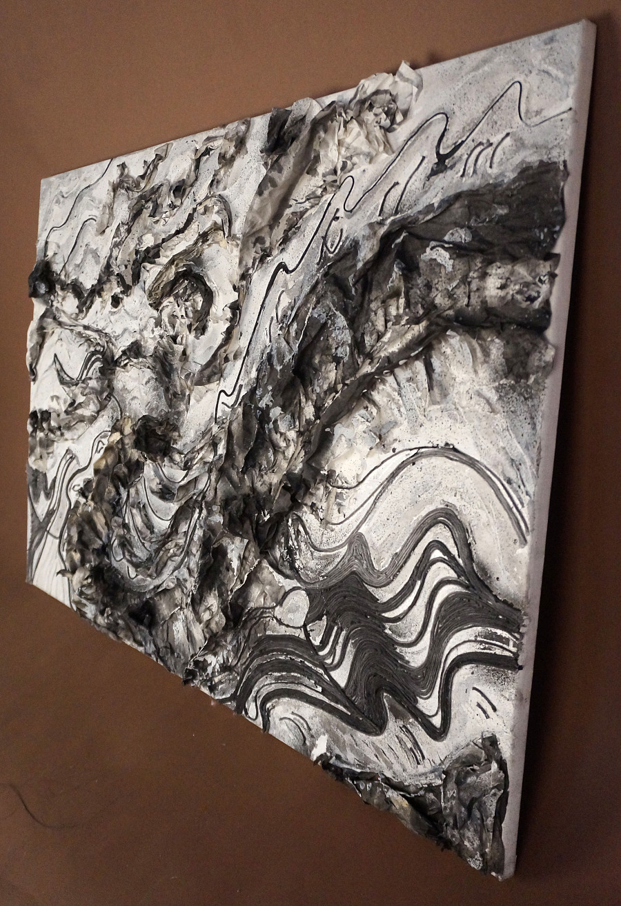 综合材料--水墨龙山