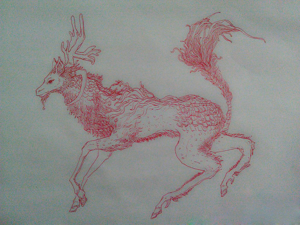 针管笔和圆珠笔画 （ellen jewett 奇幻动物雕塑）临摹（图ZMjcwODE5MTY=） - 绘画 - 站酷设计师爱画画的小旭原创素材 - 站酷ZCOOL