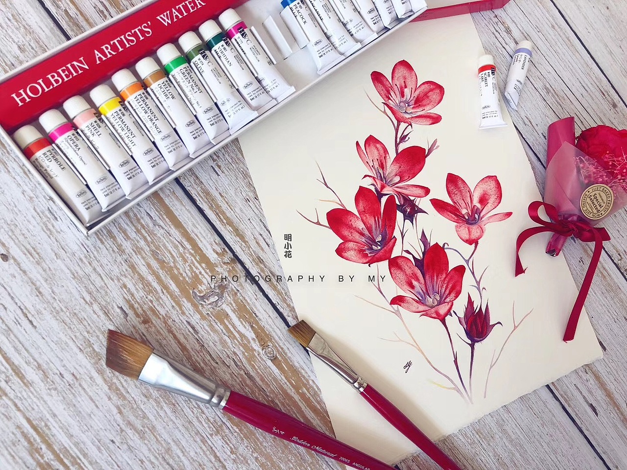 小花的水彩～姹嫣荆棘～（图ZMTMzMDk3Mjky） - 绘画 - 站酷设计师明小花原创素材 - 站酷ZCOOL