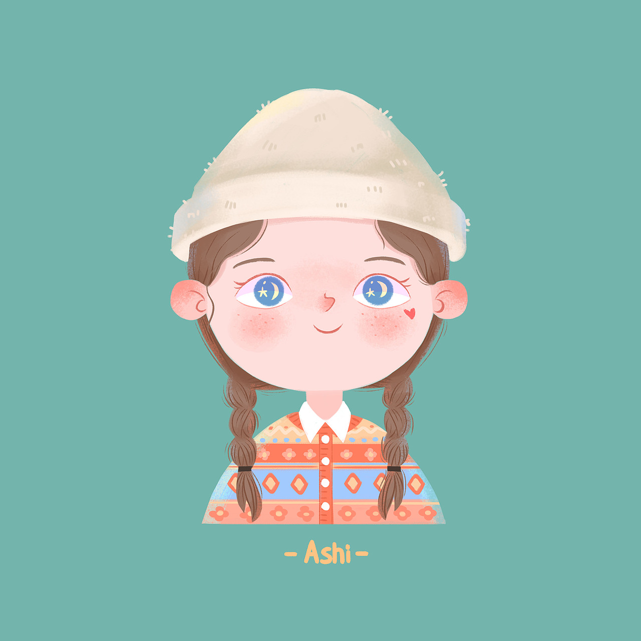 儿童插画头像|插画|儿童插画|a阿shi_原创作品-站酷zcool