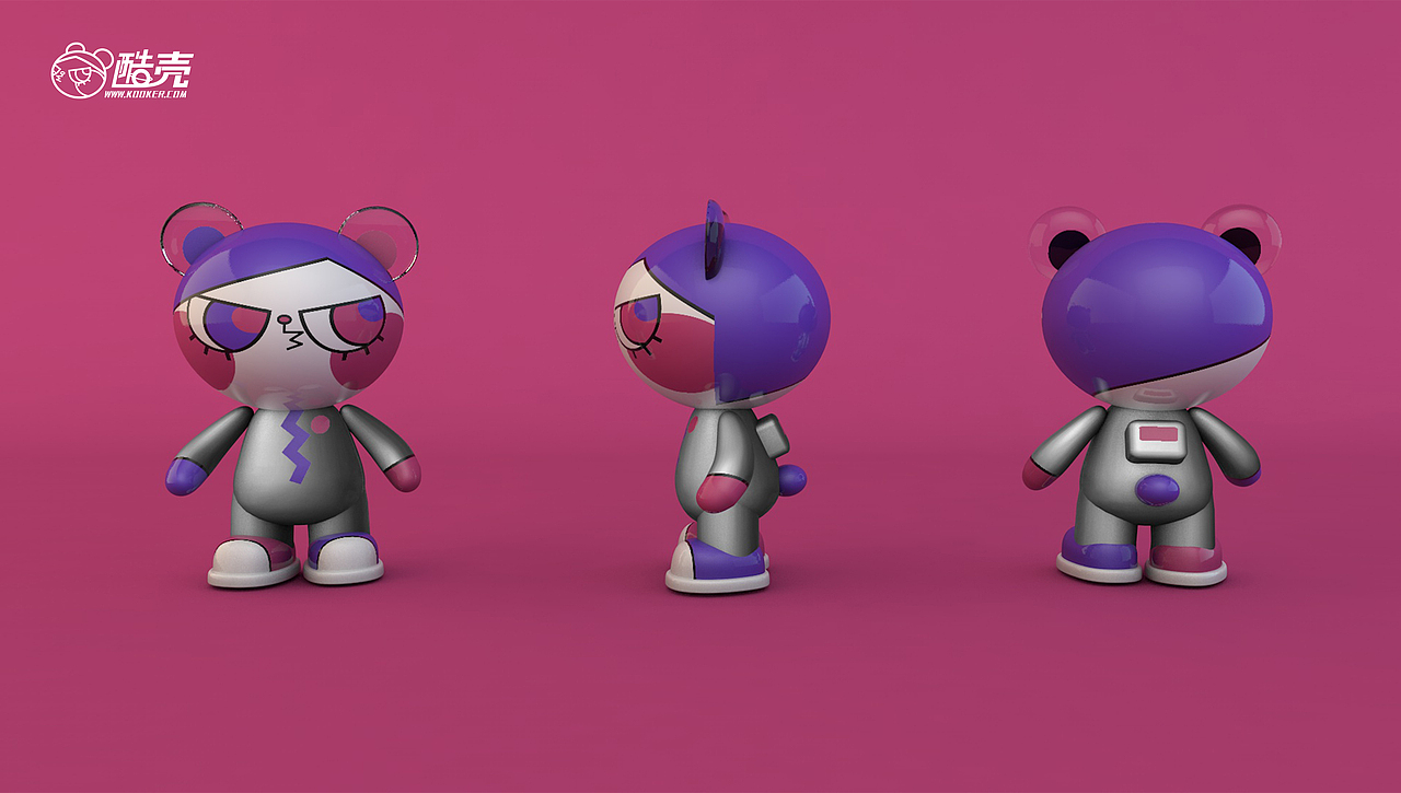 酷奇熊公仔设计和实物展示