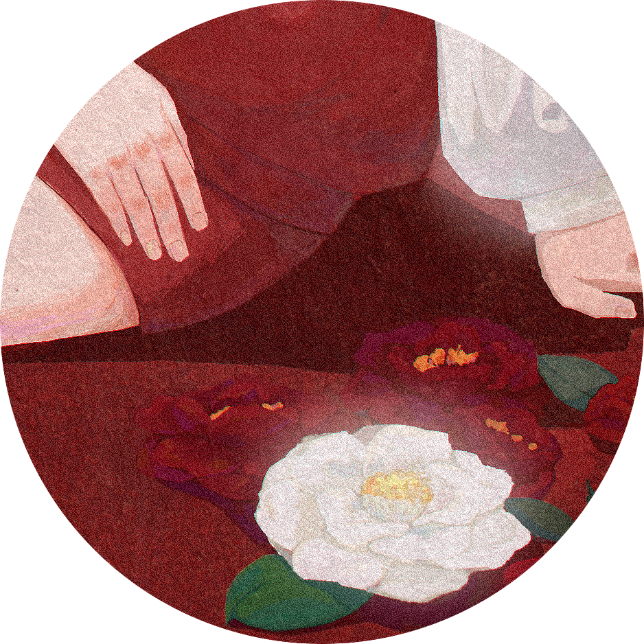 花系列-山茶花少女（图ZMzQyNDI4NDIw） - 新锐潮流插画 - 站酷设计师鱼支原创素材 - 站酷ZCOOL