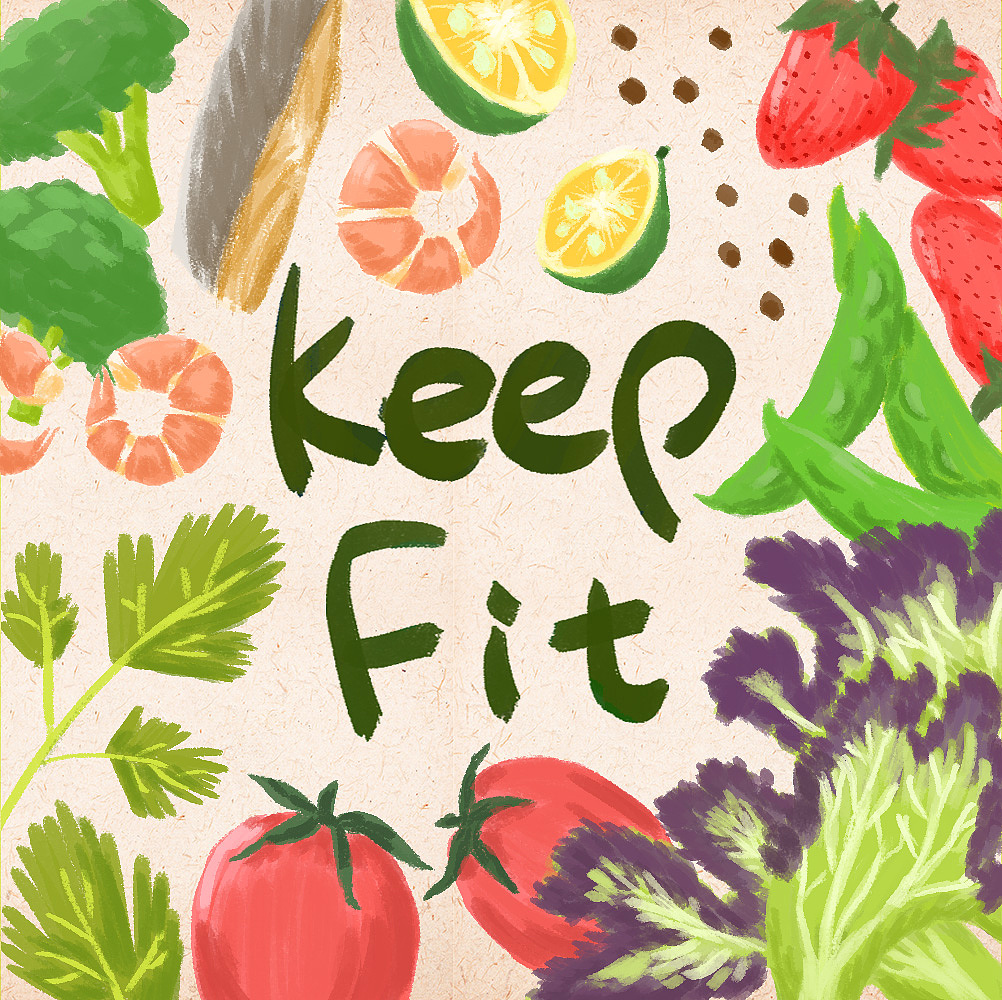 KEEP FIT!（图ZMTQ5MjYxNzEy） - 艺术插画 - 站酷设计师BEEF_肉原创素材 - 站酷ZCOOL