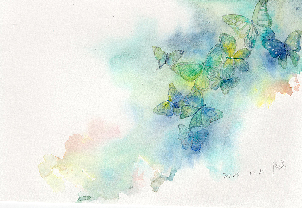 古风的花卉场景