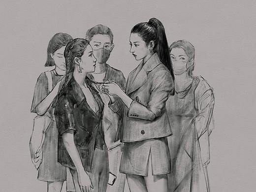 黑白稿带过程（个人主页-ZNTYwMDY0MDA=） - 创作习作 - 站酷设计师芈砾原创素材 - 站酷ZCOOL