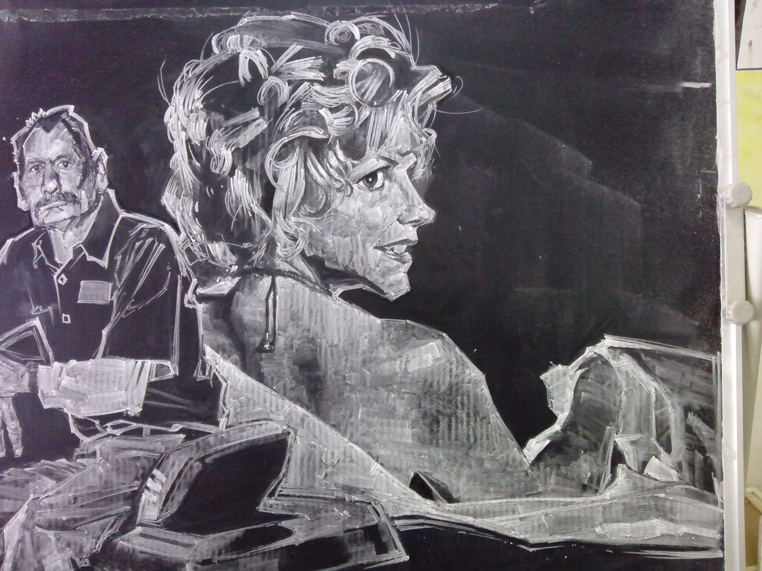 黑板粉笔画稿2016