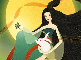 插画：中秋嫦娥