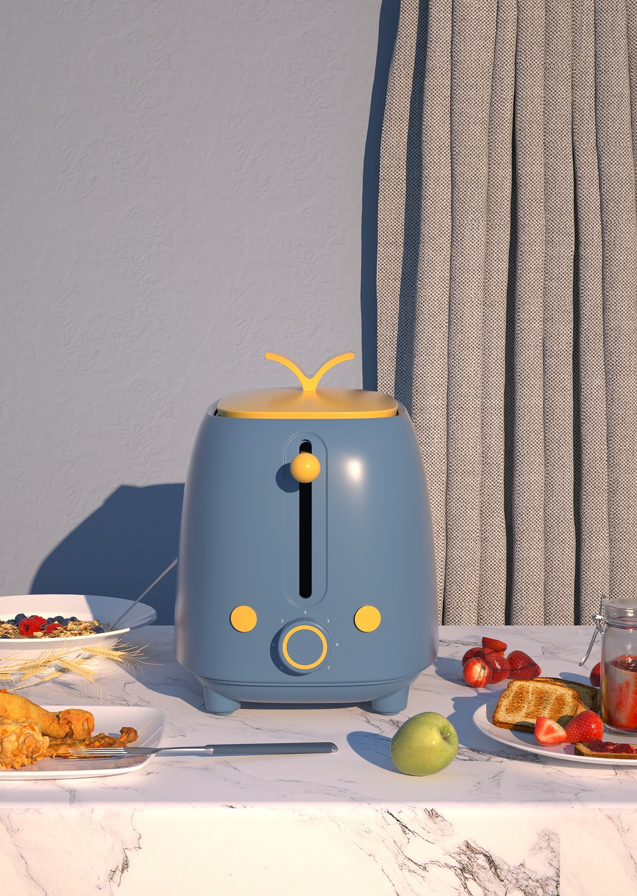 产品场景渲染练习-面包机