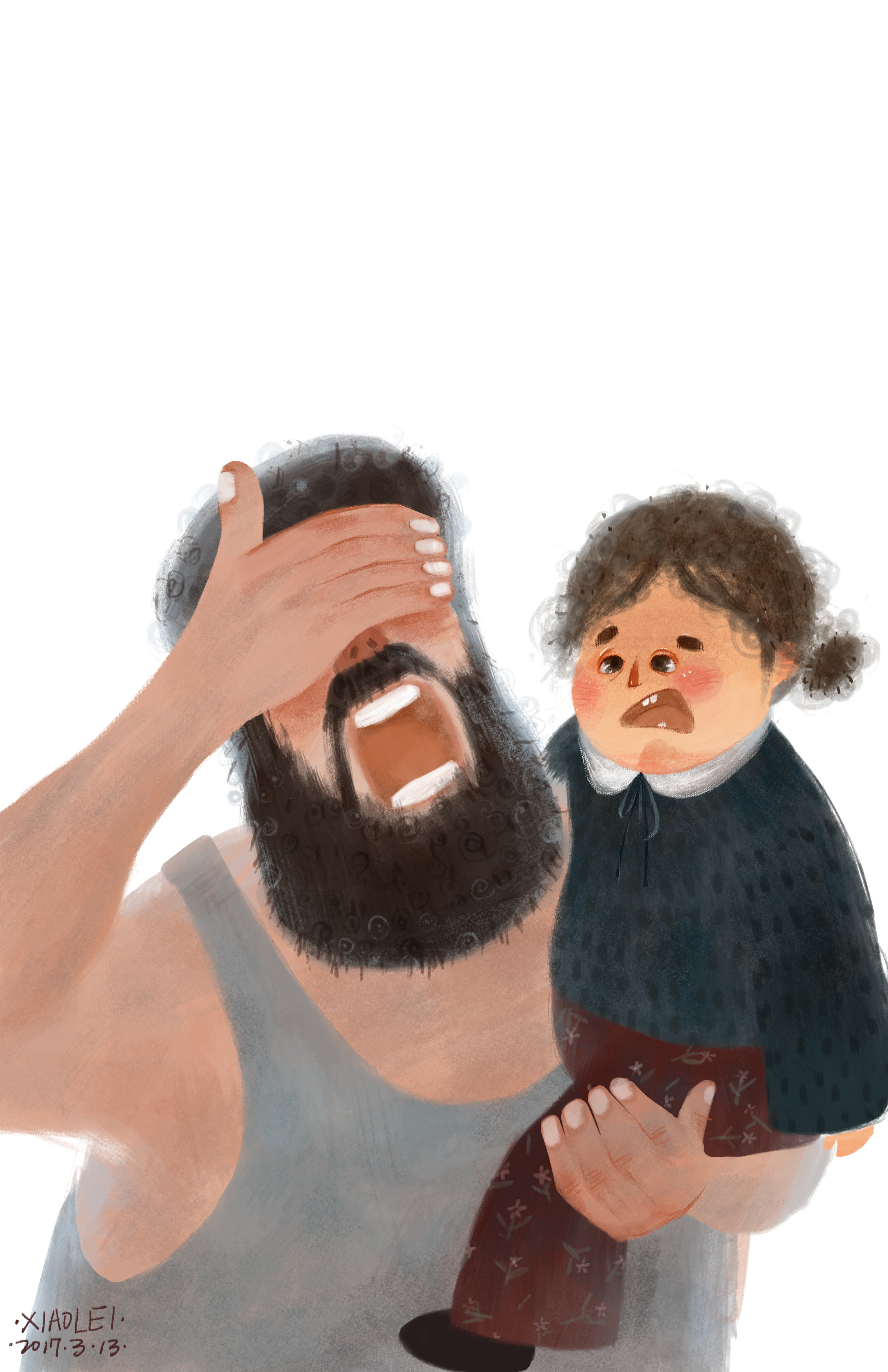 父亲|插画|插画习作|sged四个耳洞 - 原创作品 - 站酷 (zcool)