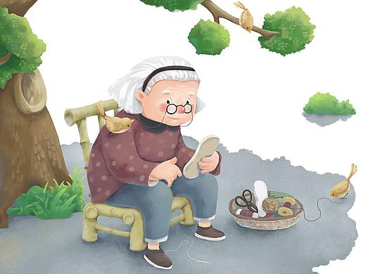 奶奶的“金絲雀”（個(gè)人主頁-ZNDc2MDYyODQ=） - 兒童插畫 - 站酷設(shè)計(jì)師栗子先生sk原創(chuàng)素材 - 站酷ZCOOL