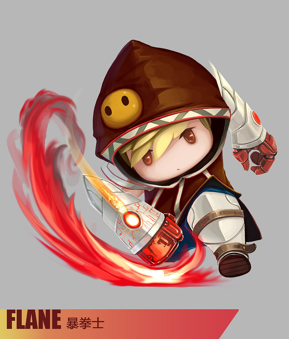 Q版角色设计 火与电