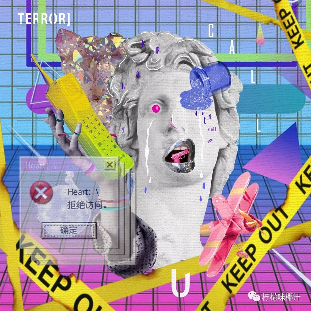 蒸汽波来袭——噢（图ZMTkxMjM5NTMy） - 艺术插画 - 站酷设计师阿菜来了原创素材 - 站酷ZCOOL