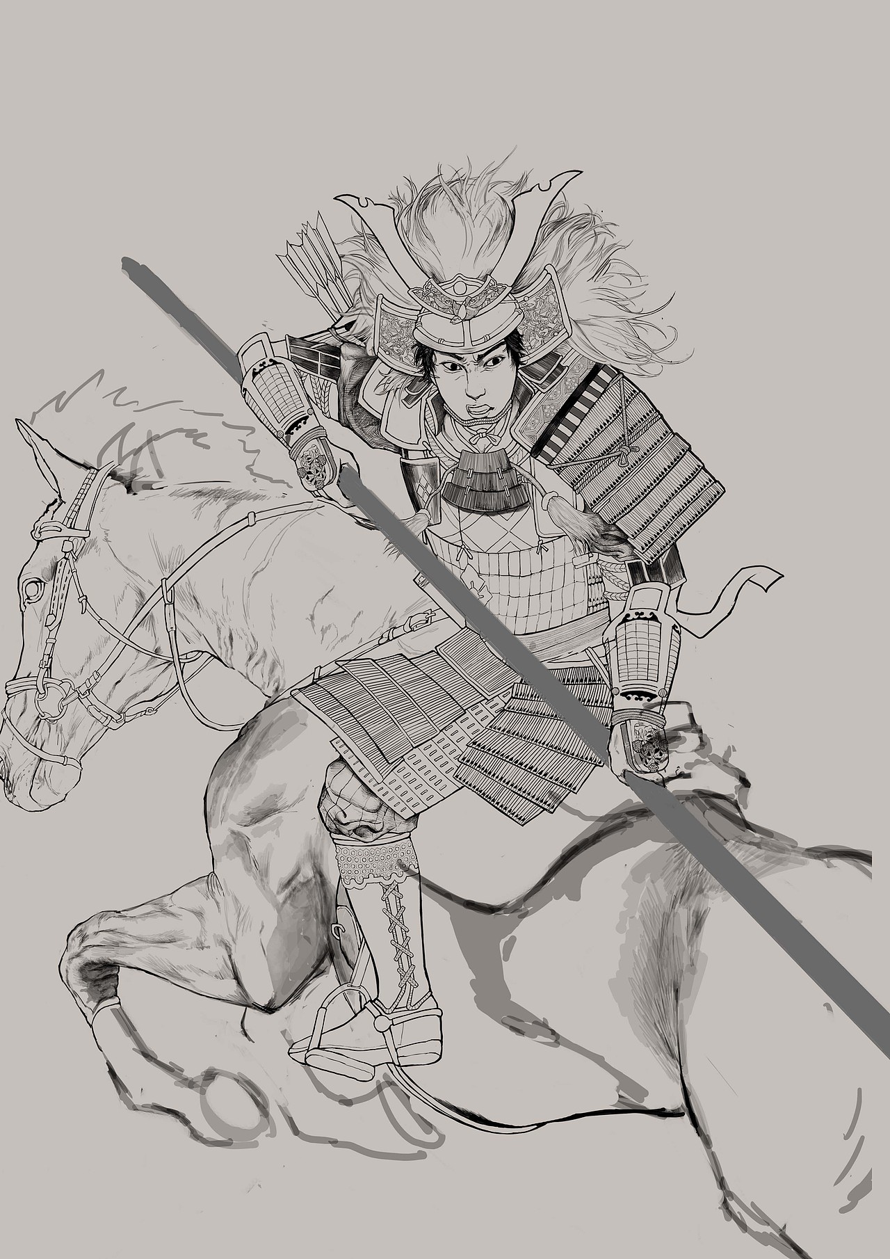 战国武士|插画|创作习作|袁大宝_原创作品-站酷zcool