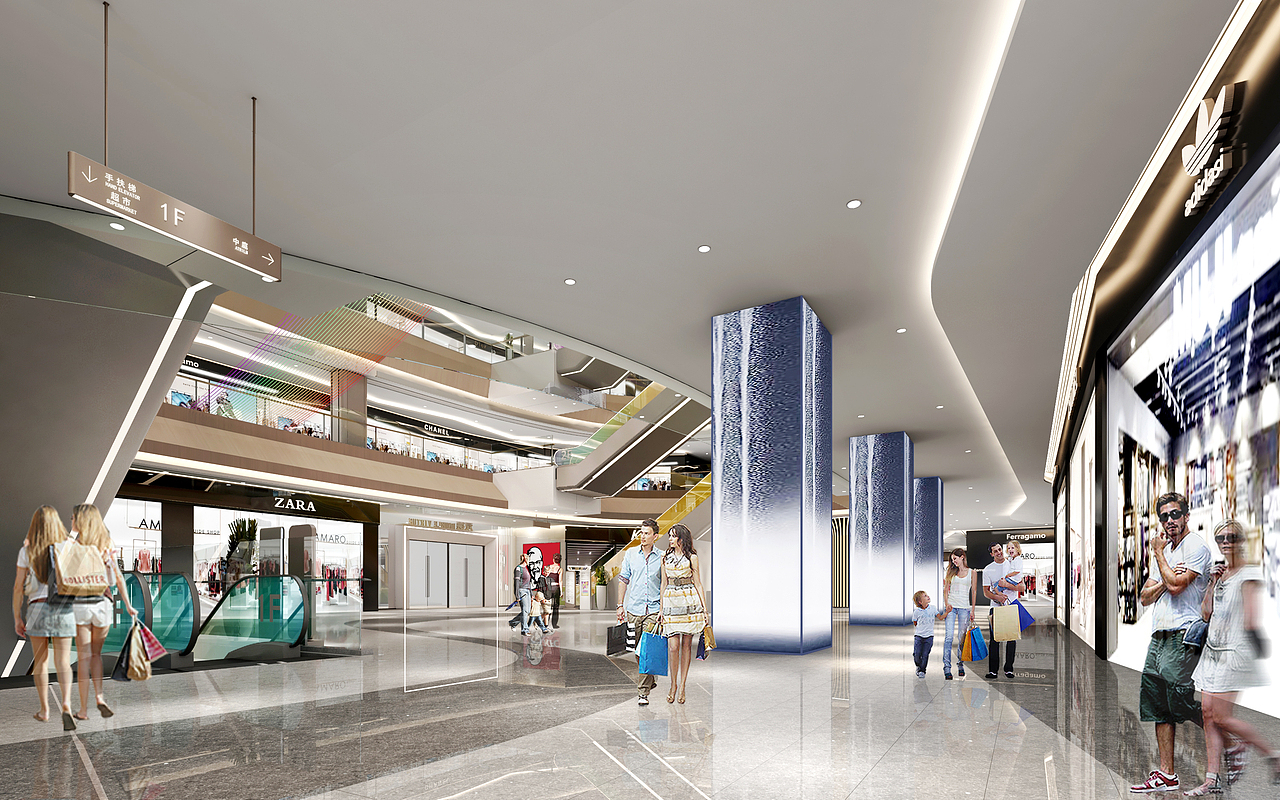 壹创设计 |双德国际商场：探寻，空间共生（图ZMjg0NzAyODY4） - 商业空间设计 - 站酷设计师壹创设计A原创素材 - 站酷ZCOOL