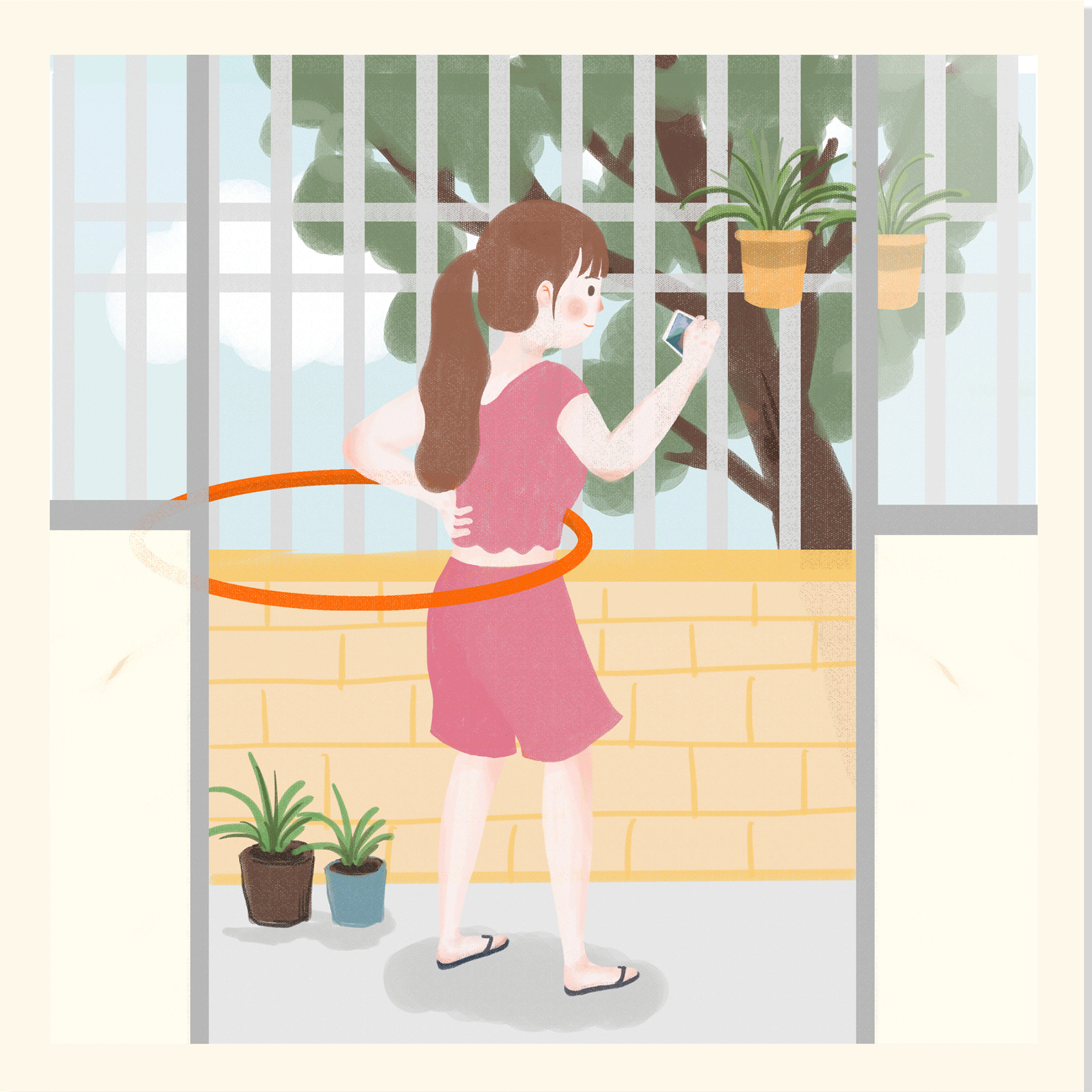 宿舍那些事gif动态插画