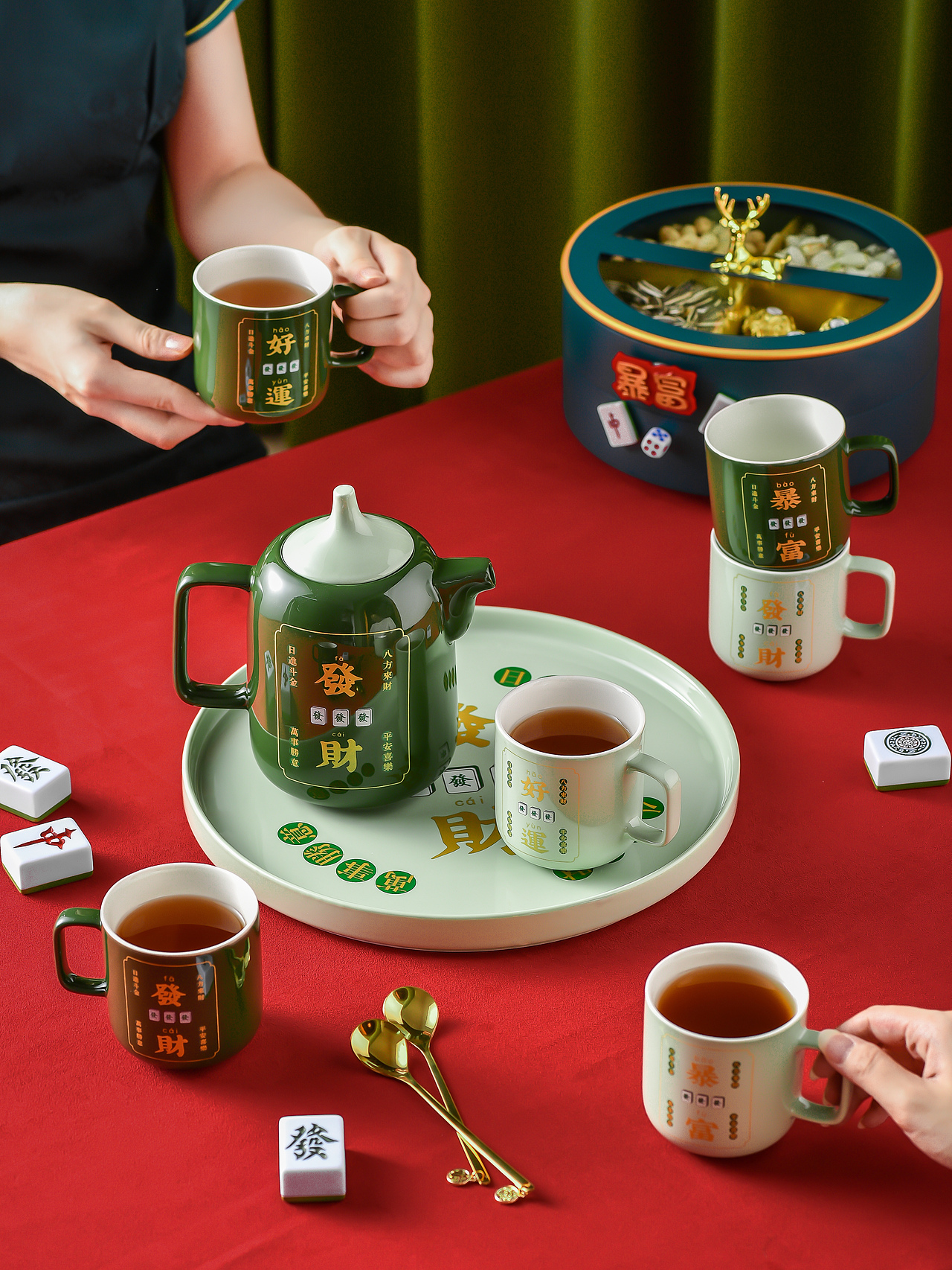 电商摄影/水具拍摄/产品摄影/暴富发财陶瓷