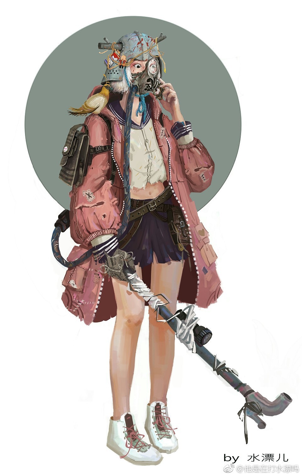 末日废土校服少女