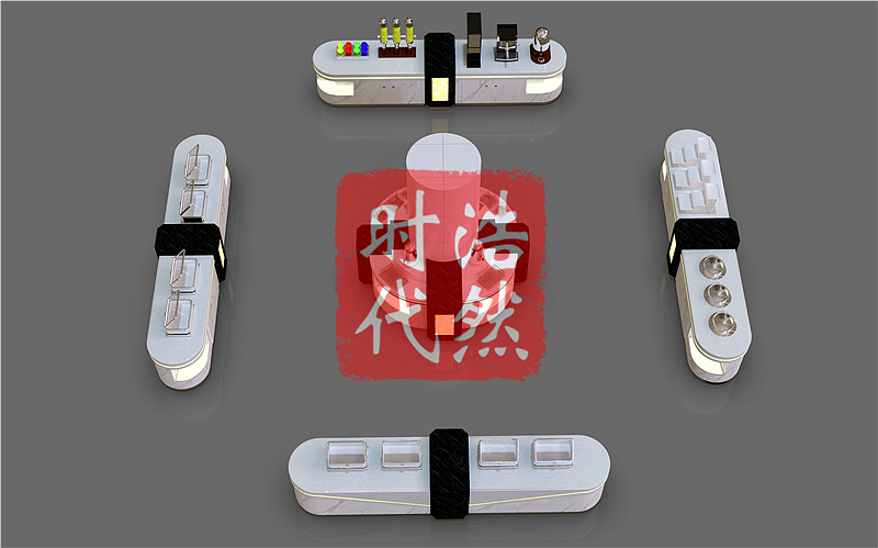 学校餐厅双侧大理石实木烤漆自助餐台定制设计制作