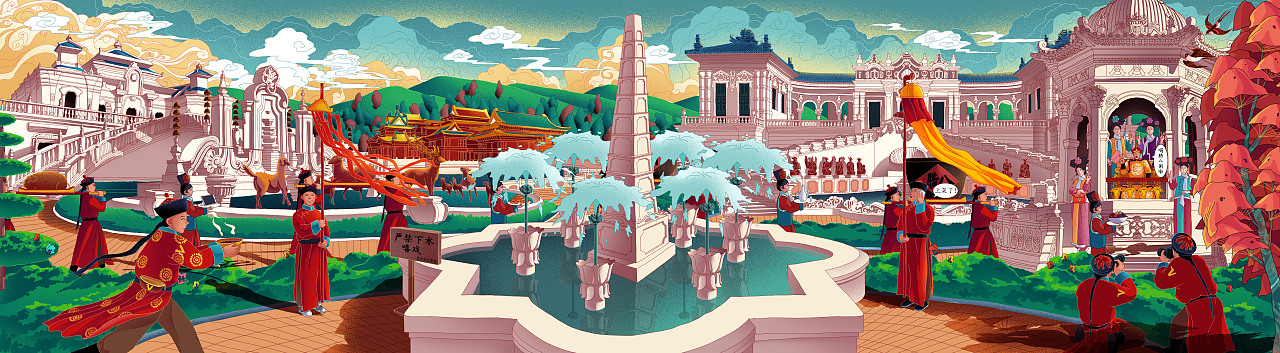 2021万科节日插画系列1~2月