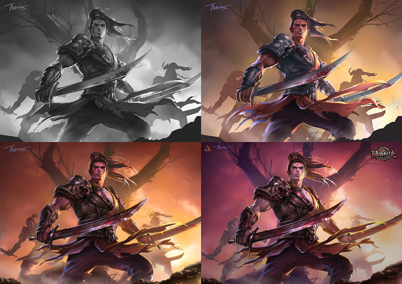 三国杀《阵面对决》卡牌游戏插画作品