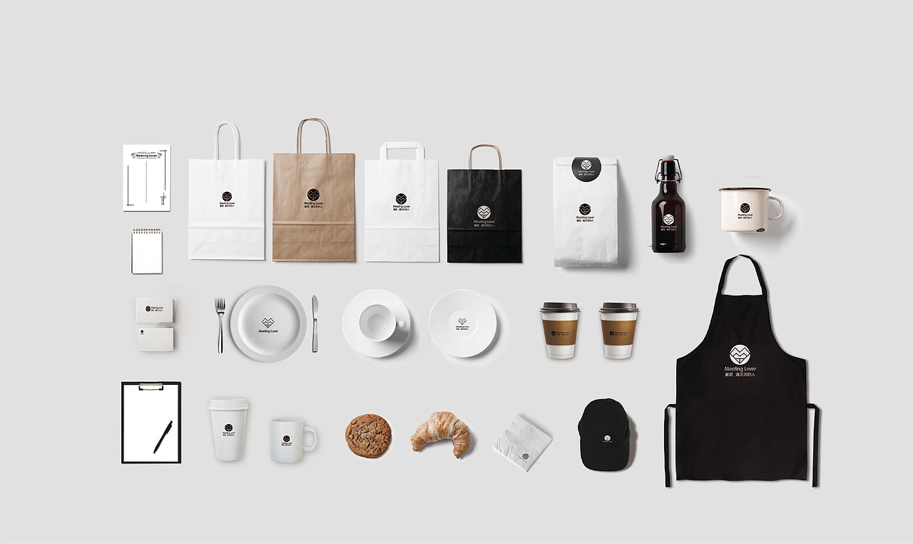 邂逅情侣奶茶店vi设计