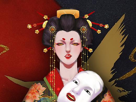 日本女半身像创作