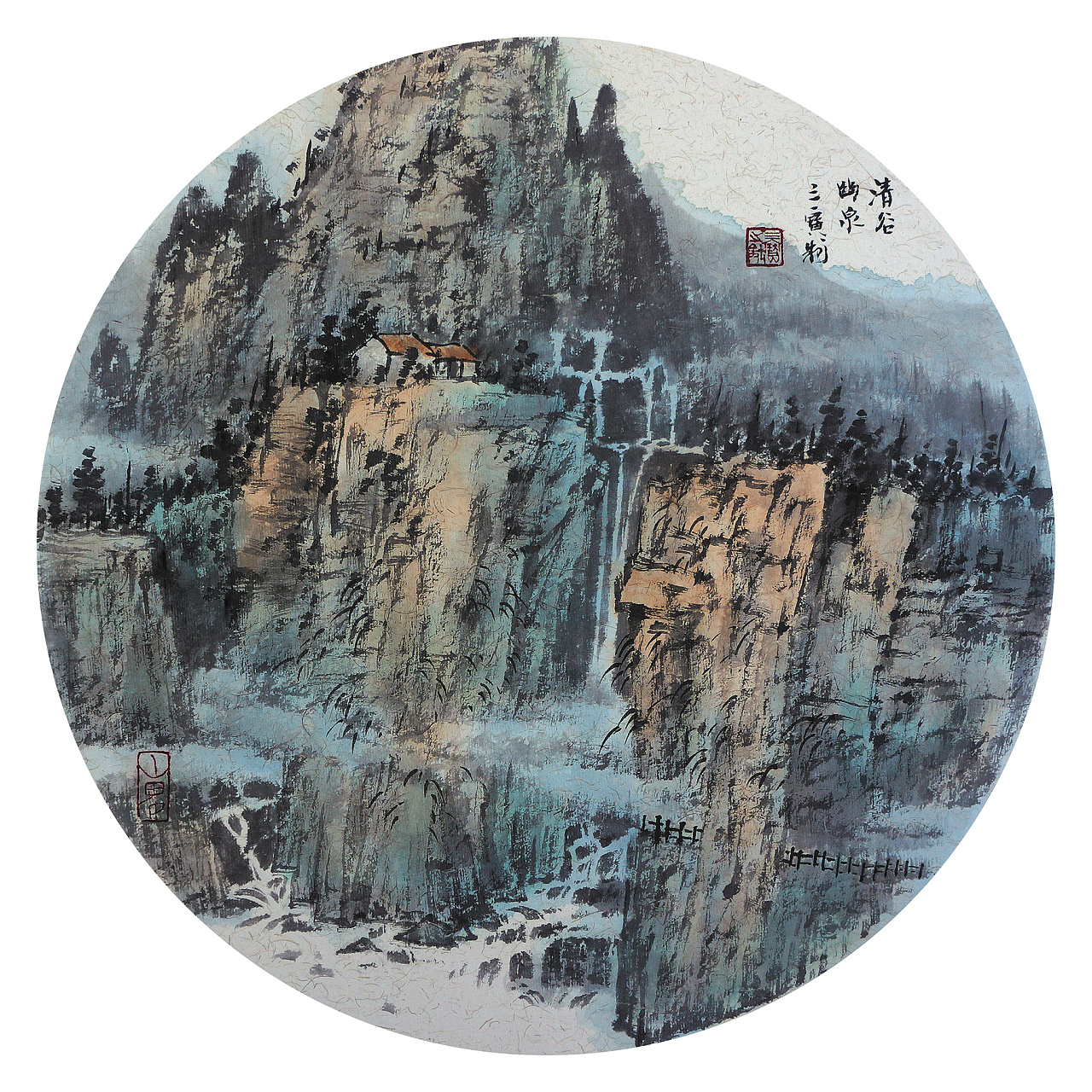 何三宝山水画写生作品