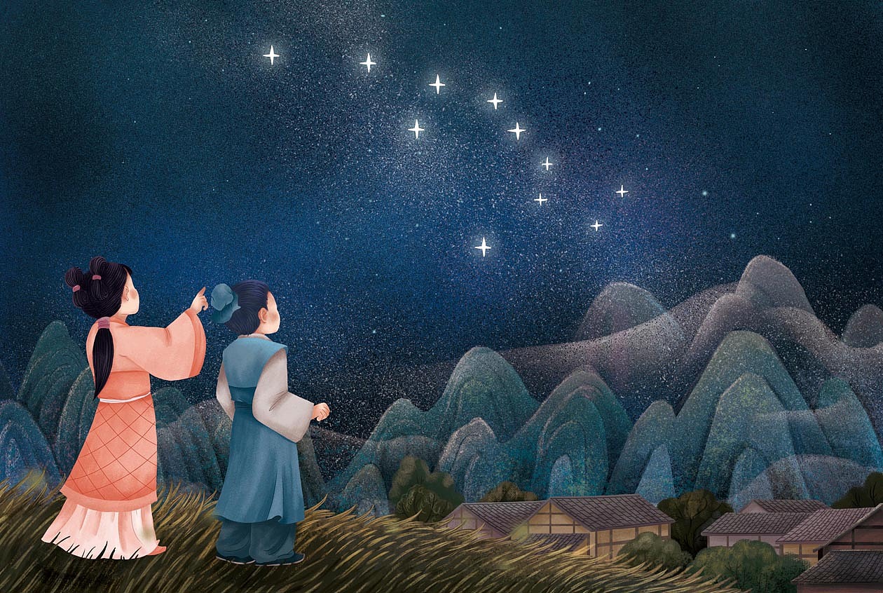 古风插画-哪吒闹海