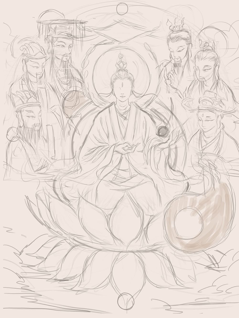 道教神祗——六御的插画创作