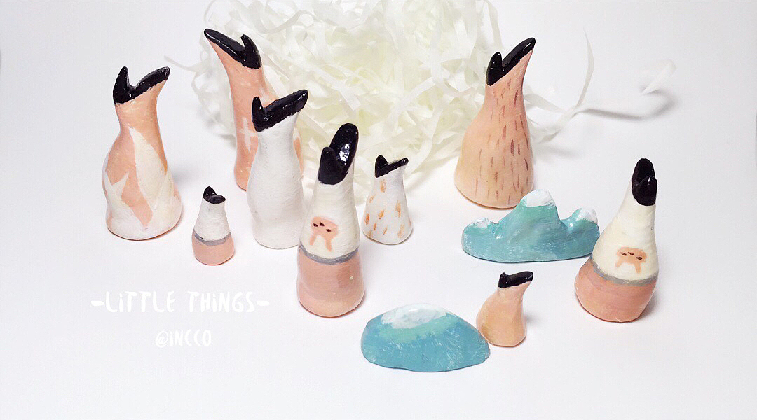 小狐狸，小企鹅与粉蹄（图ZNDQ3NDkyODg=） - 其他手工艺 - 站酷设计师INCCO原创素材 - 站酷ZCOOL