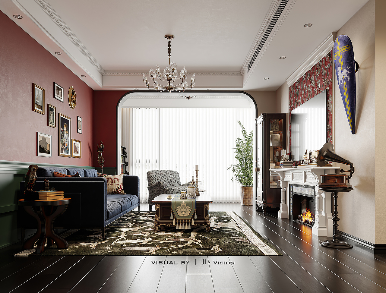 英伦复古空间表现（图ZMjgyNDcyMDY0） - 家装设计 - 站酷设计师極空间表现原创素材 - 站酷ZCOOL