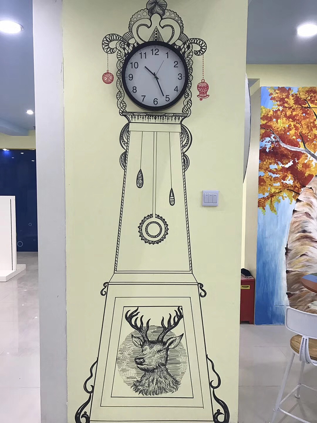 挂钟艺术改造《落地钟》|插画|新锐潮流插画|绘汉zf_原创作品-站酷