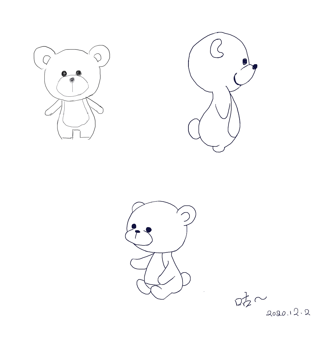 临摹-小熊|插画|创作习作|梦咕mg - 临摹作品 - 站酷 (zcool)