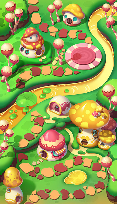 一组Q版消除类地图（图ZNjMyOTkyODA=） - 游戏原画 - 站酷设计师六翼喀啦原创素材 - 站酷ZCOOL